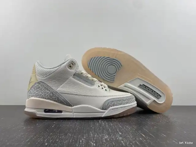 1st Kicks Shoes Air Craft Jordan 3 Ivory FJ9479-100 0601